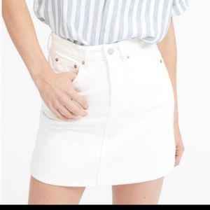 NWOT! EVERLANE White Denim Mini Skirt
